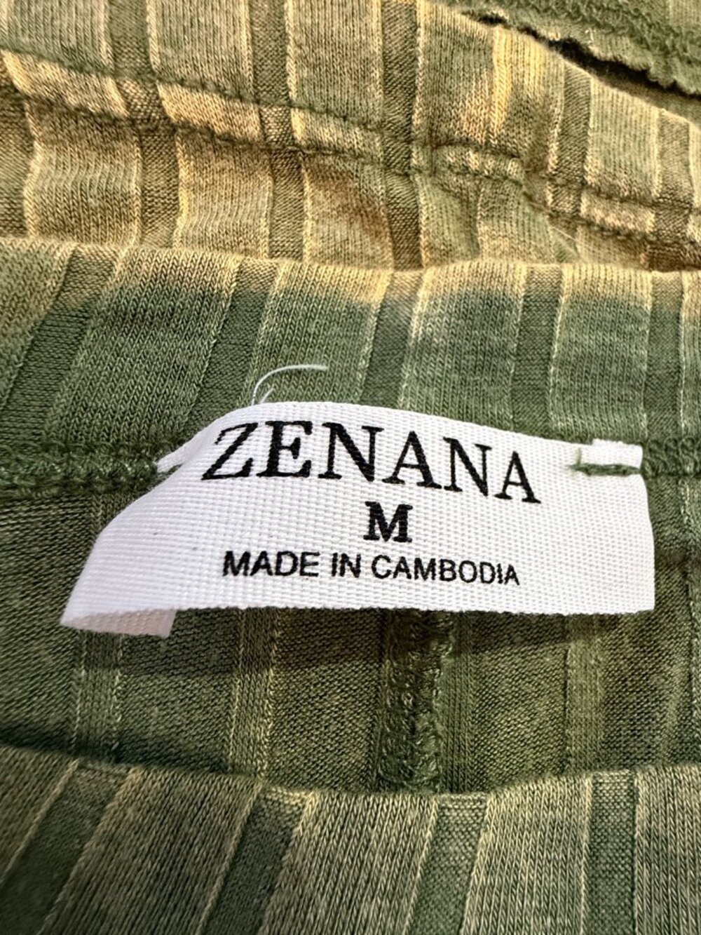 🫒💚 Zenana Ribbed Cropped Tank Top Olive Green Size M - Picture 6 of 8